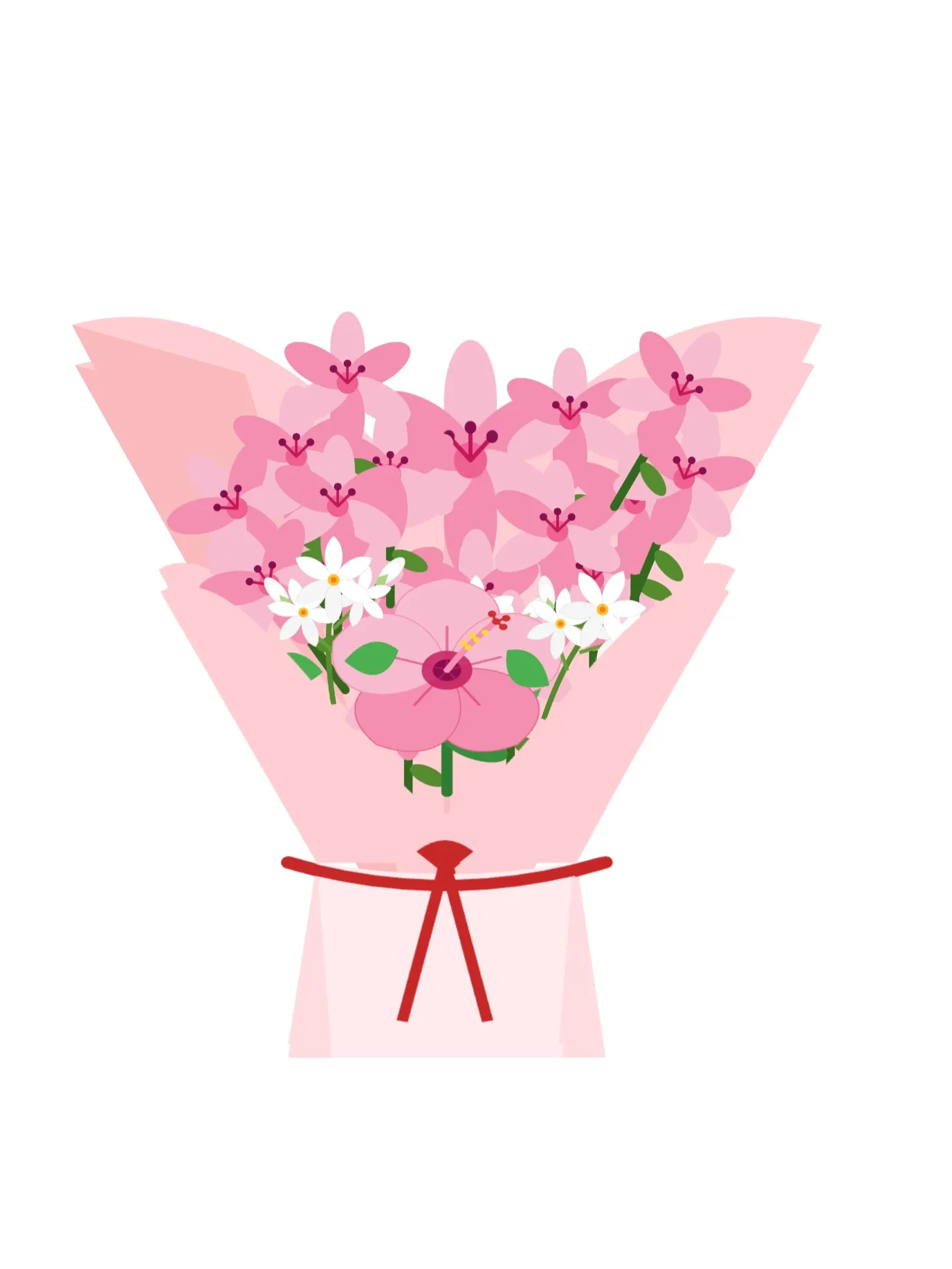 Pink flowers bouquet