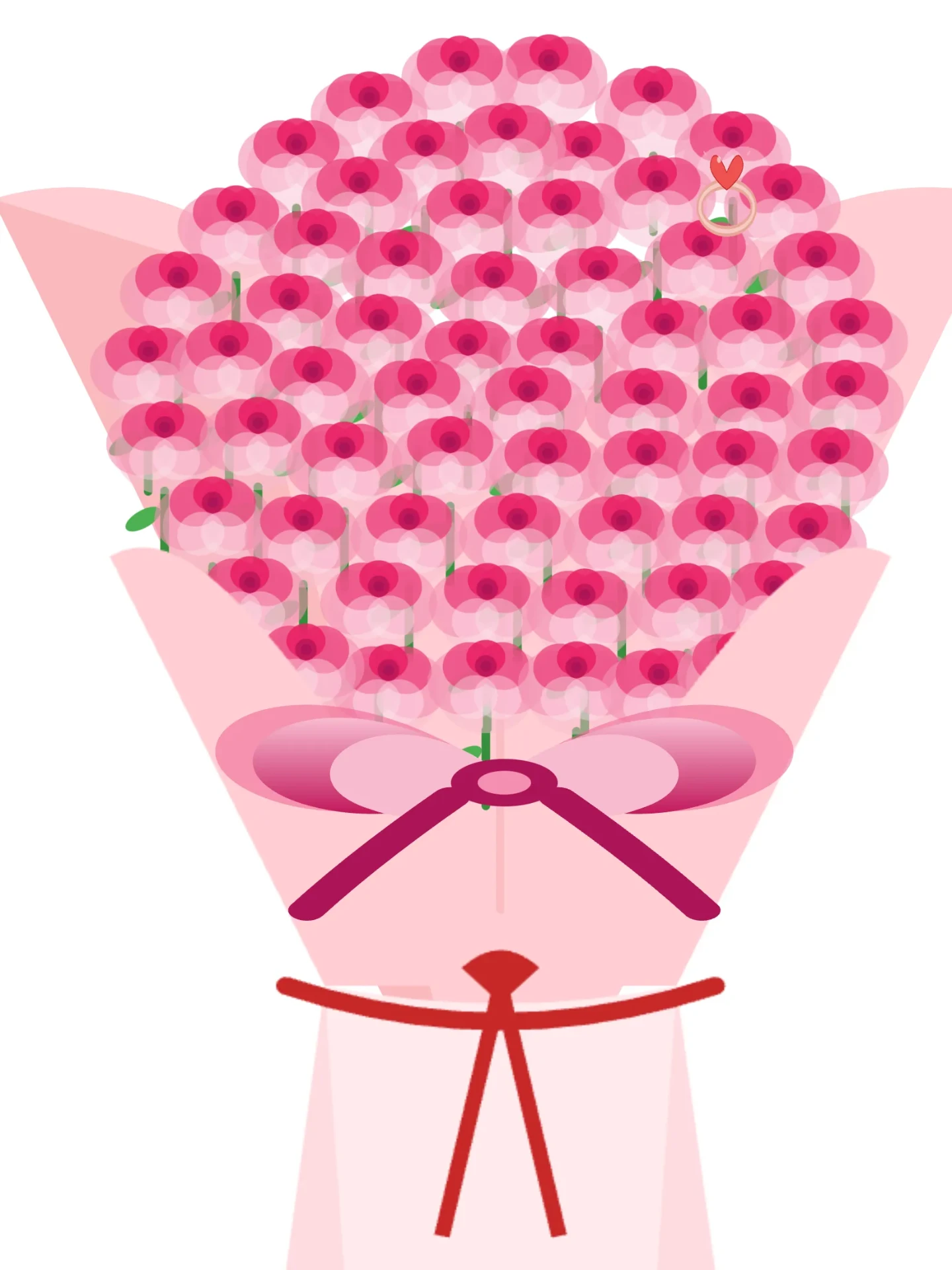 Pink bouquet for my girl
