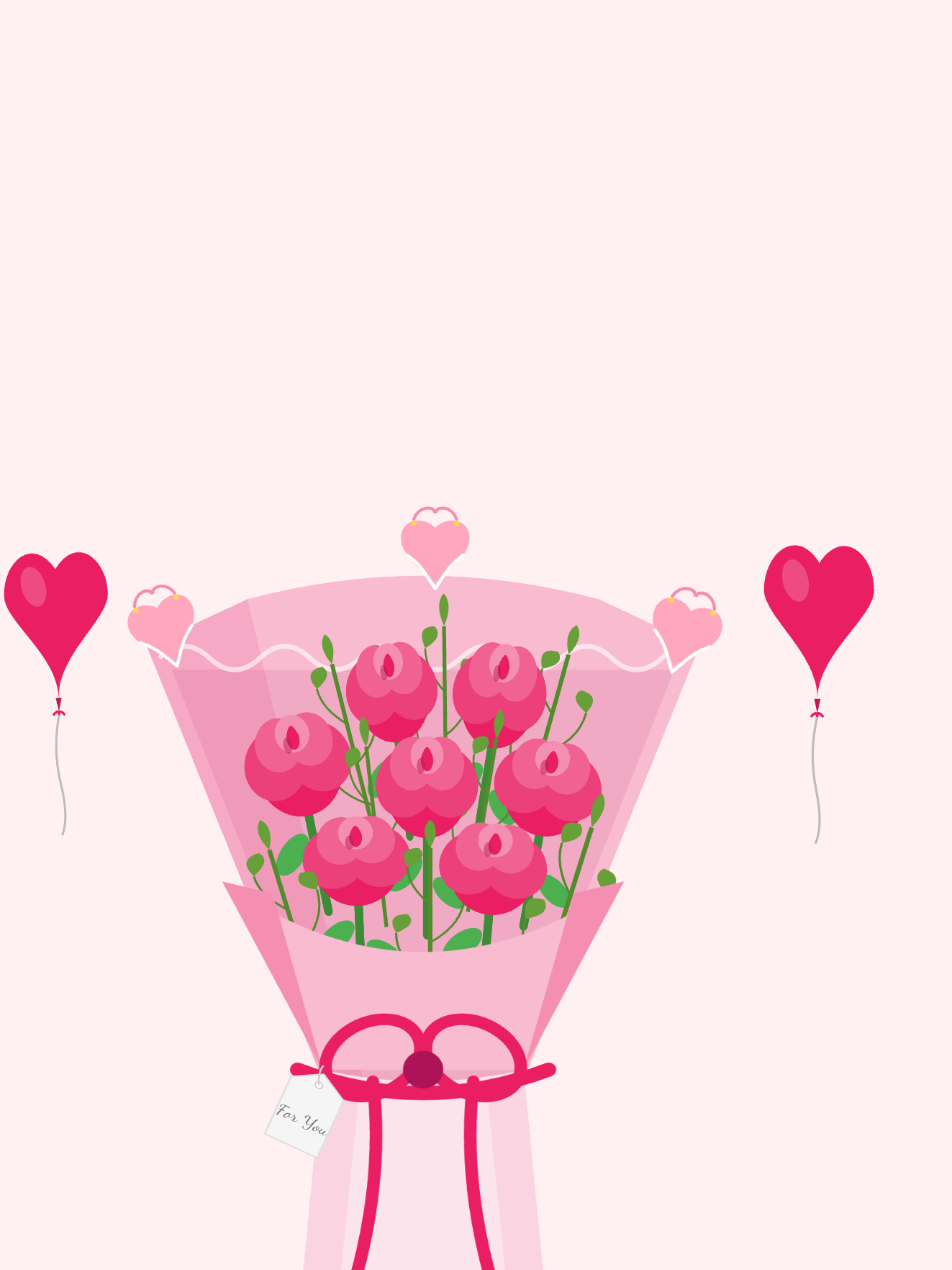 Pink bouquet for her